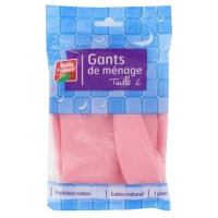 Gant de ménage latex rose taille L, BF (22)