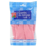 Gant de ménage latex rose taille S, BF (22)