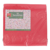 Serviettes rouges 2 plis 50 pces 33/32 cm. BF (21)