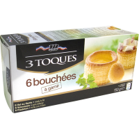 Bouchées à garnir 150 g. 6 pièces 3 Toques (12)