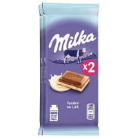 Chocolat Milka tendre au lait 2 x 100 g. (21)
