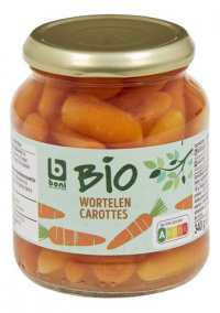 Carottes extra-fines bio bocal 340 g. Boni (12)