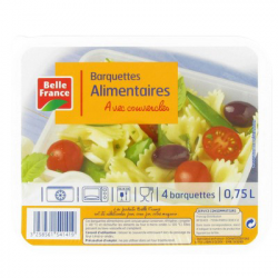 Barquette plastique a/couvercle 4 x 0.75 l. (10)