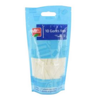 Gant fin latex blanc taille S 10 pces BF (24)