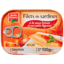 Filets de sardines sauce tomate 100 g. BF (17)
