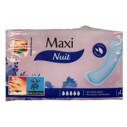 Serviettes pliées maxi nuit x10 BF (15)