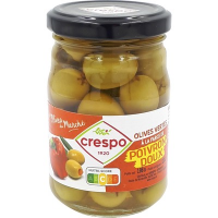 Olives vertes aux poivrons bocal 198 g. Crespo (12)