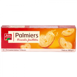 Palmiers biscuits feuilletés 100 g. BF (24)