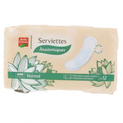 Serviettes anatomiques normales x12 BF (12)