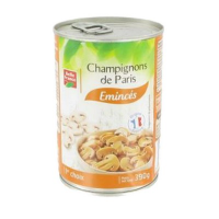 Champignons de Paris émincés 390 g. 12)