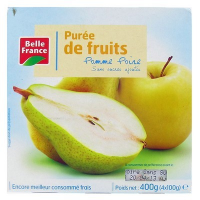 Purée de fruits pomme-poire s/sucre 4 x 100 g. BF (6) Epuisé