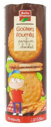Goûters fourrés ronds chocolat 330 gr. BF (12)