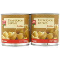 Champignons de Paris entiers 2 x 200 g. BF (6) EPUISE