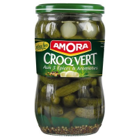 Cornichons Croq'vert bocal 380 g. Amora (12)