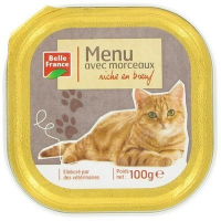 Menu au boeuf pour chat barquette 100 g. BF (16)