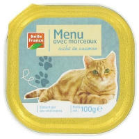 Menu au saumon pour chat barquette 100 g. BF (16)