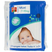 Change bébé maxi 7/18 kg T4. 34 pces BF (6)